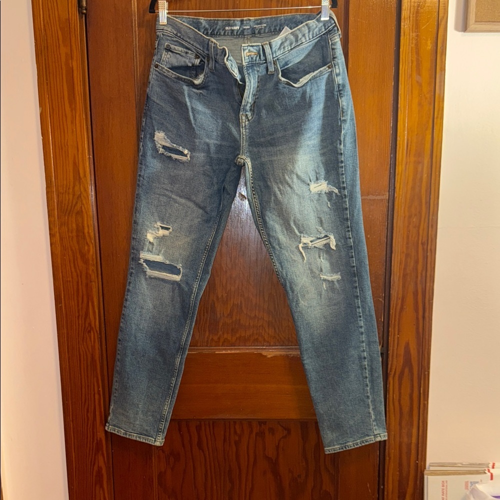 Distressed Blue Jeans for Men